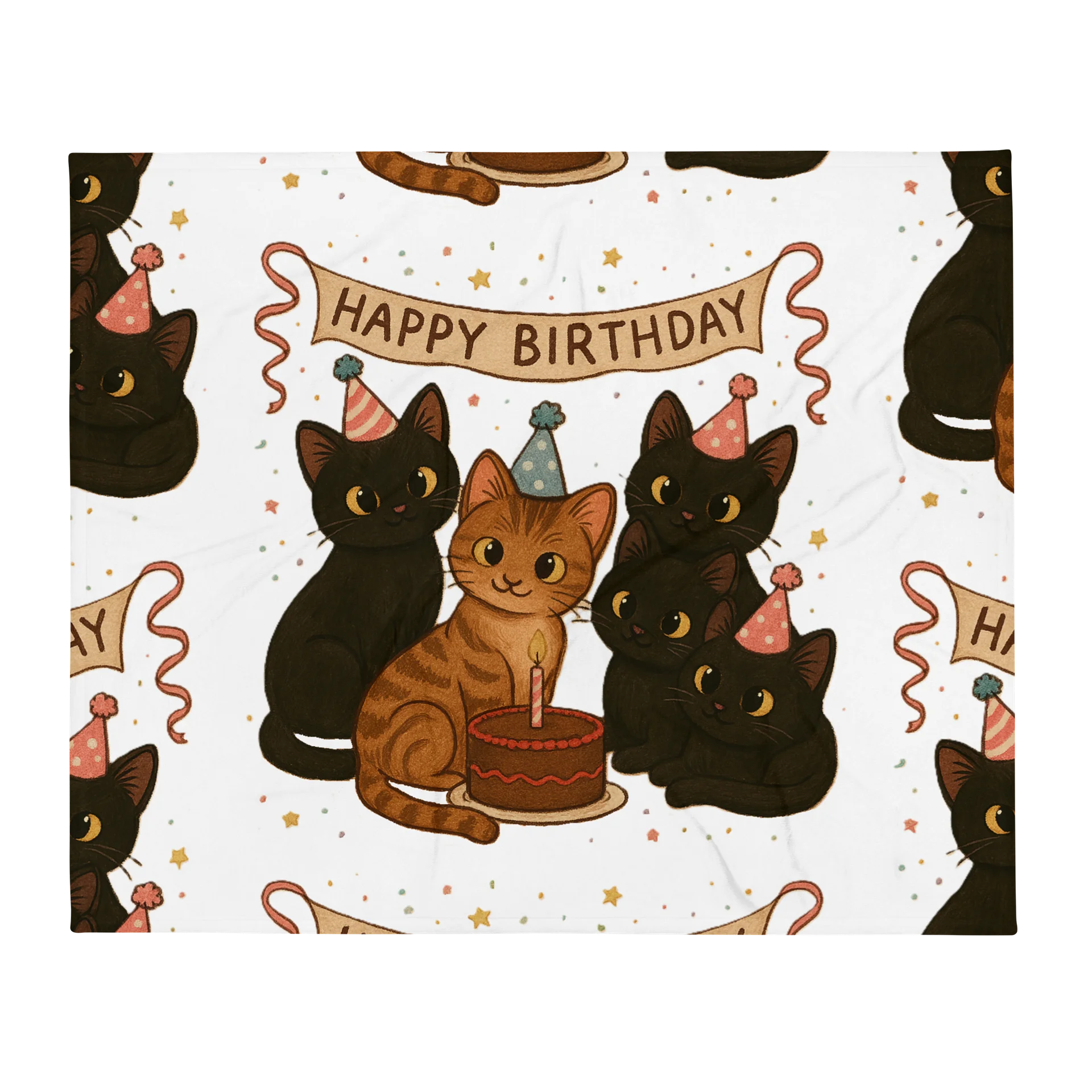 cat birthday Throw Blanket product image (1)