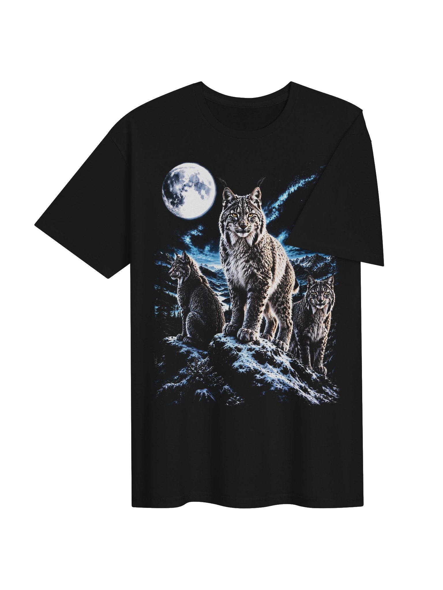 Canada Lynx Howling Moon Tshirt | Legendary Wildlife Shirt product image (4)