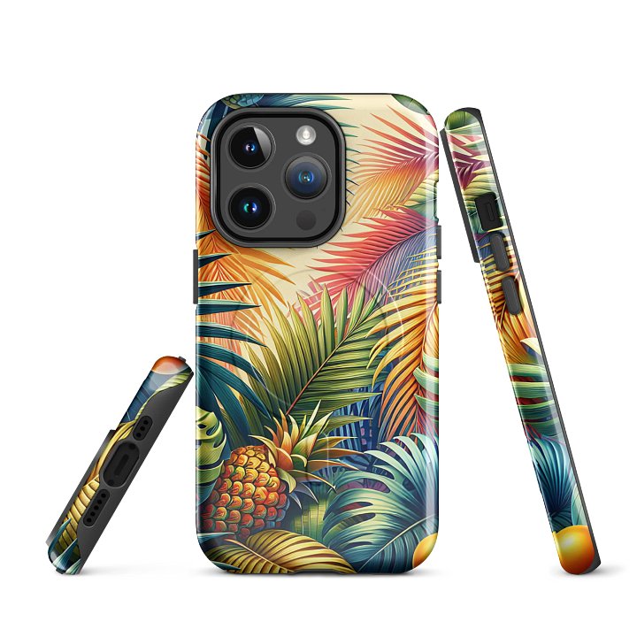 Tropical Jungle MagSafe® Tough iPhone® Case, MagSafe® iPhone® Tough Case, iPhone 14, iPhone 15, iPhone 16, Pro, Pro Max, Plus. product image (1)