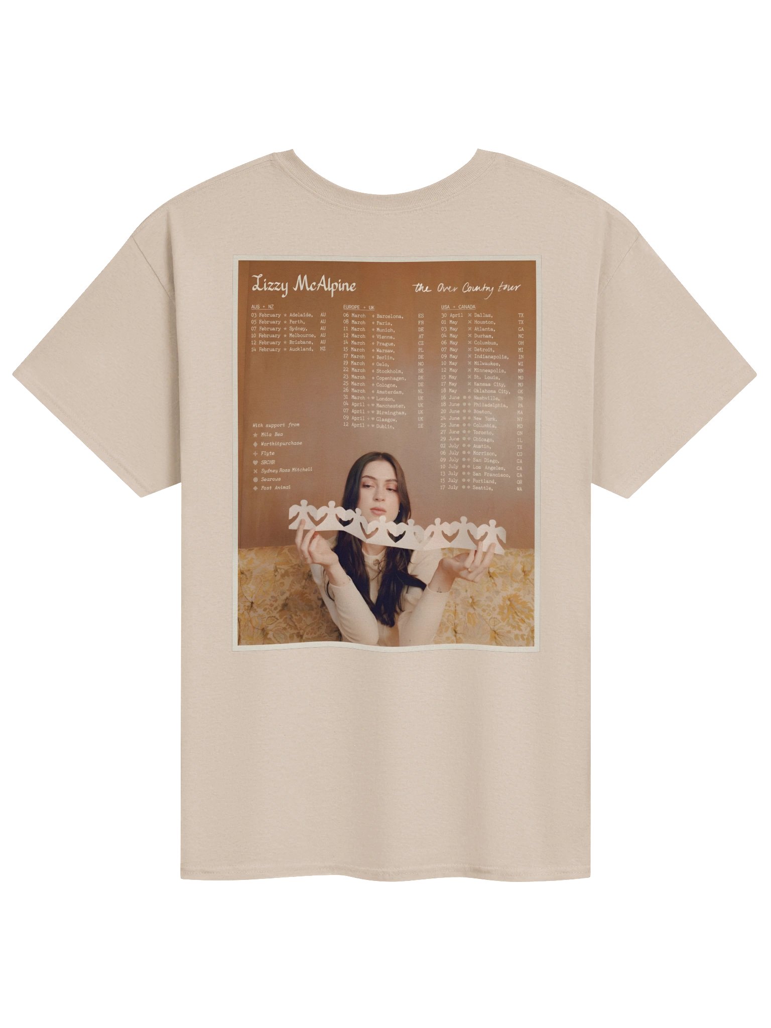 Lizzy McAlpine The Over Country Tour 2027 T-Shirt product image (2)