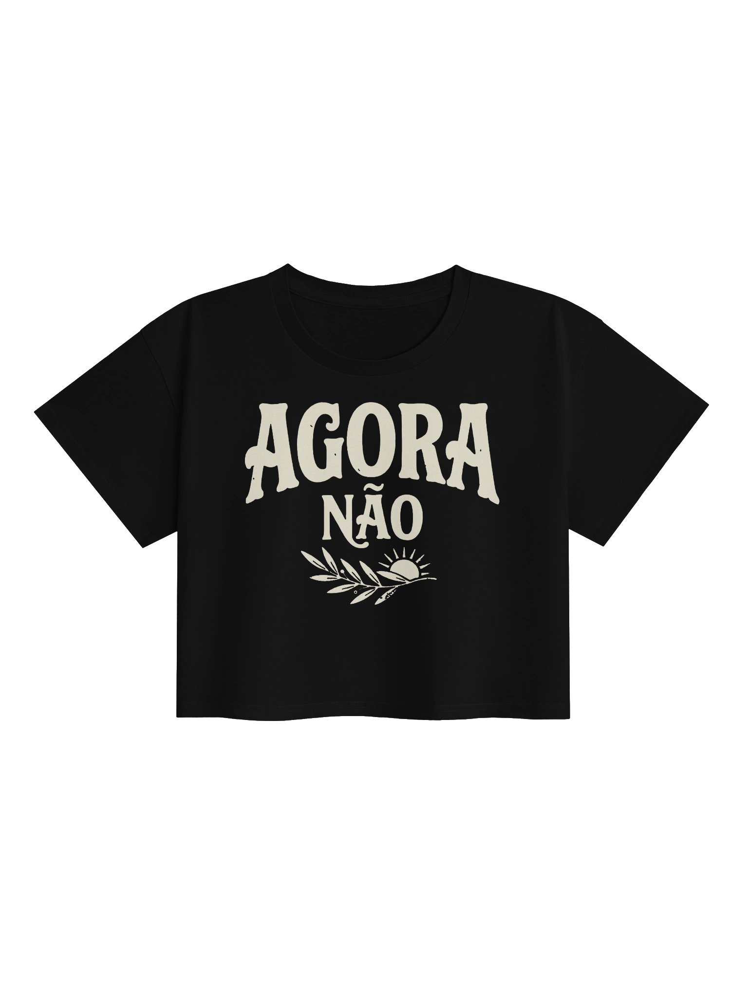Agora Não Portuguese Womens Crop Top product image (3)