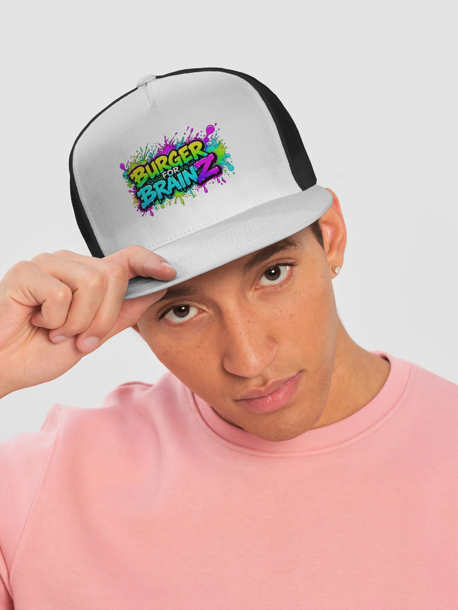 Burger for BrainZ Neon Graffiti Trucker Cap product image (7)