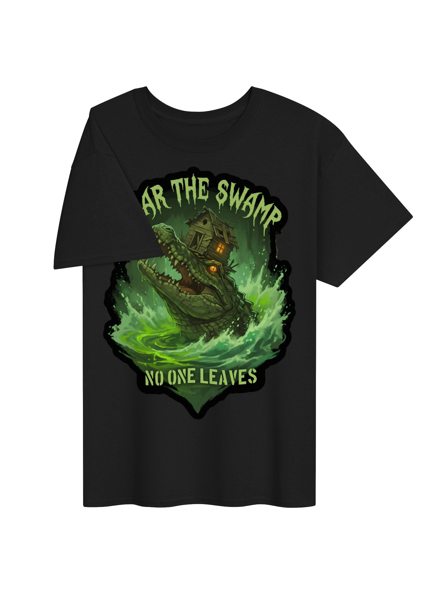 Swamp Monster Alligator Bayou Cryptid Gator Horror Halloween Gift T-Shirt product image (3)