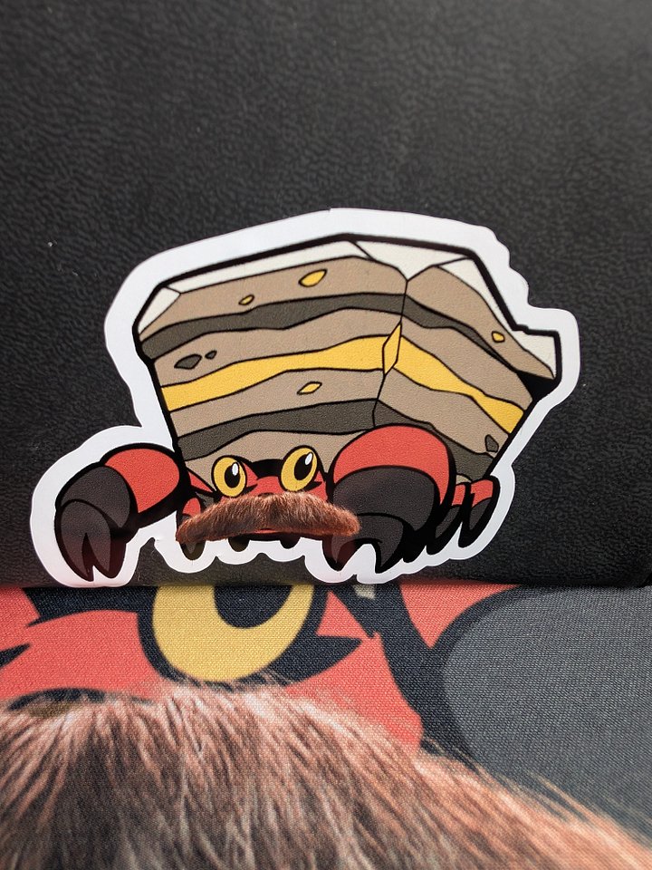 Moustached Crab Sticker product image (1)