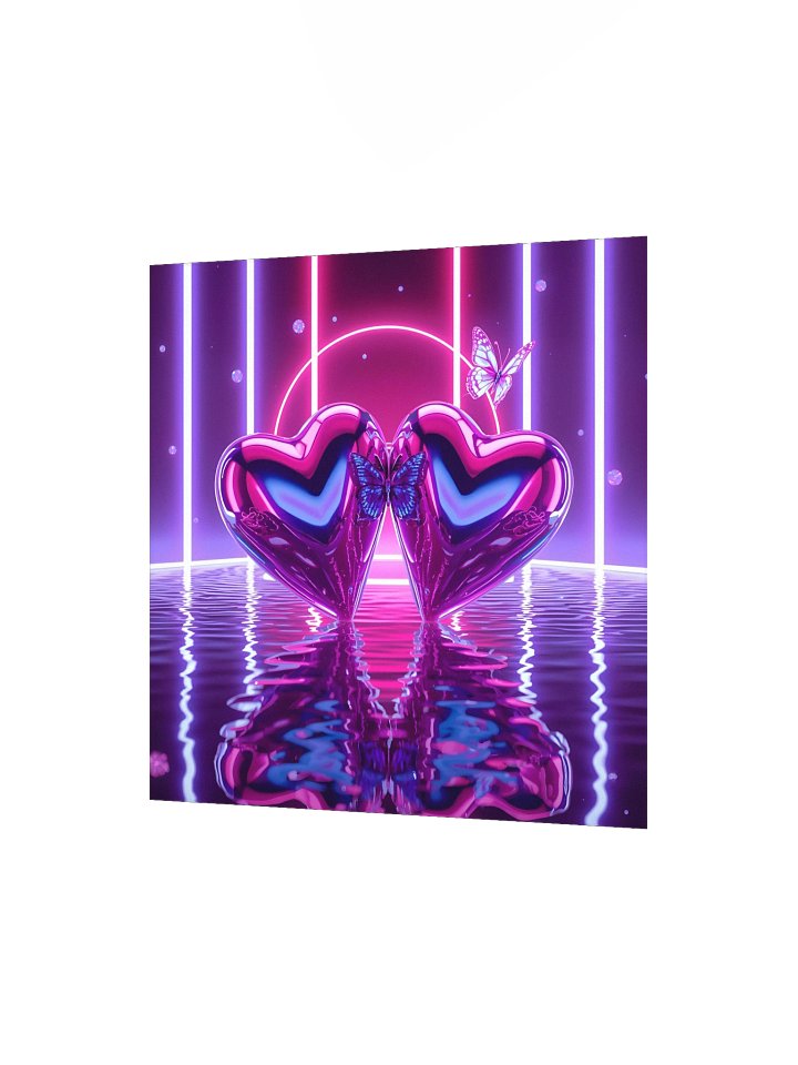 Neon Hearts and Butterflies Poster product image (8)