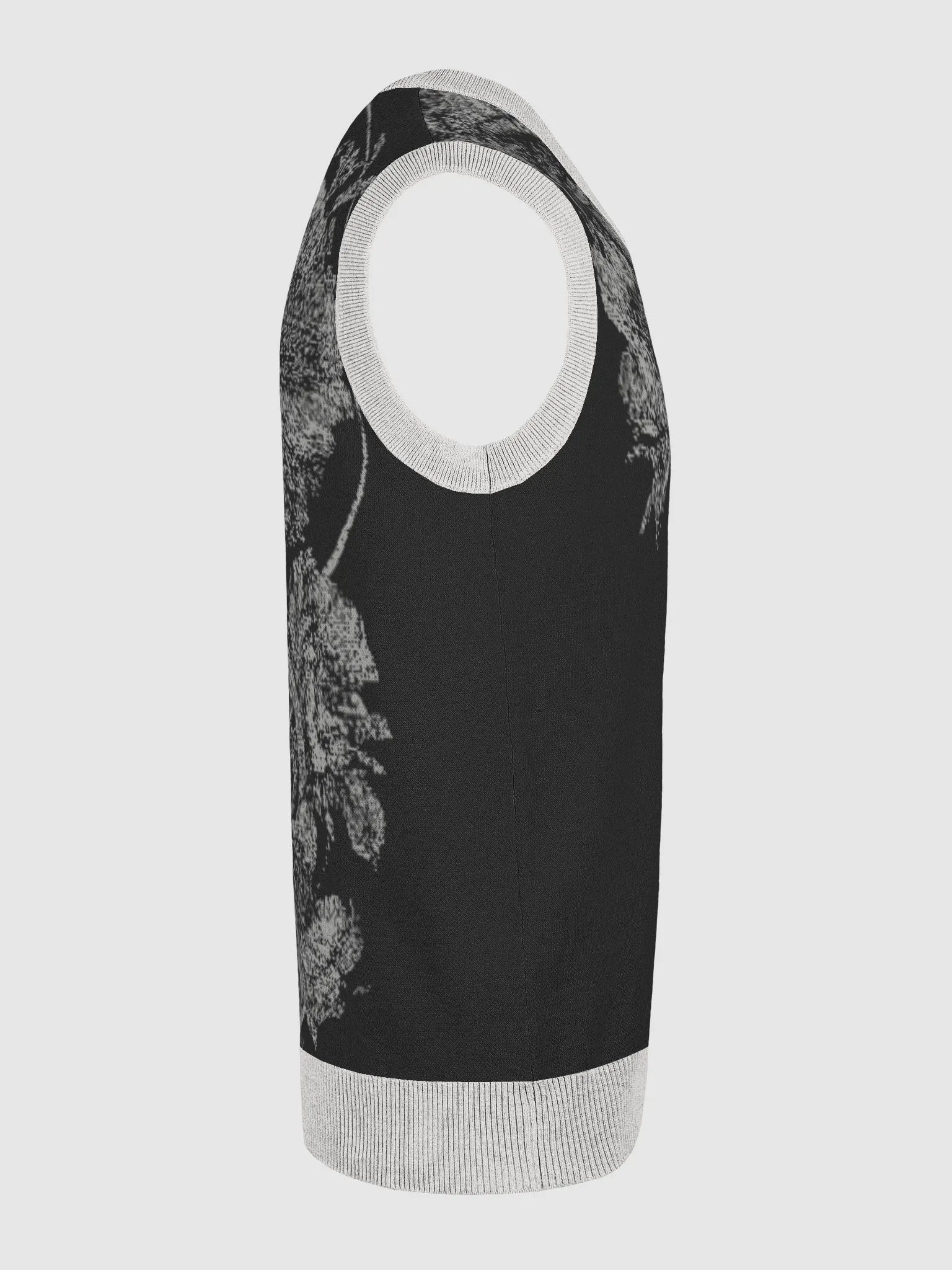 Skull Blossom Knitted V-Neck Vest product image (4)