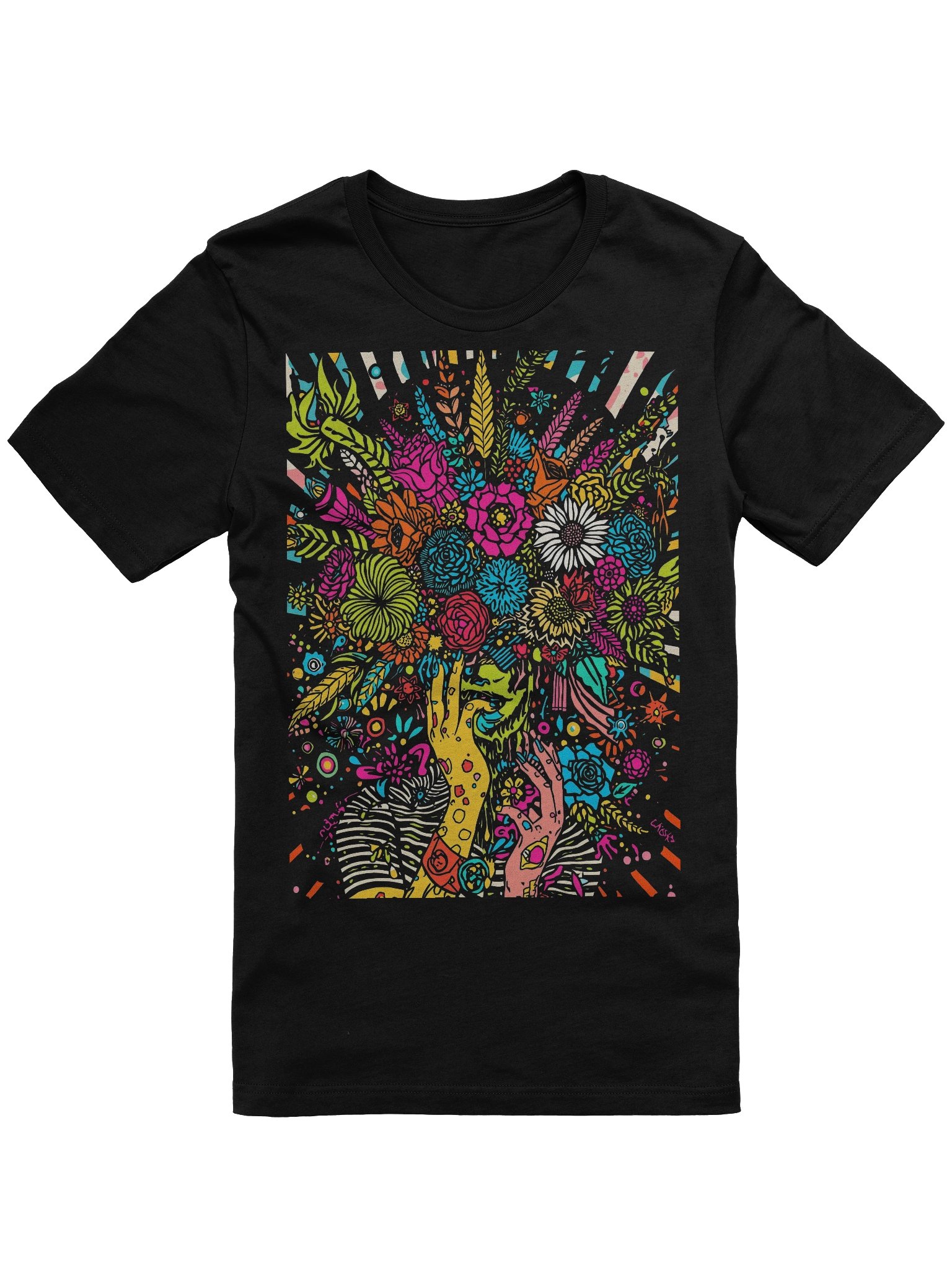 Neon Bouquet Hands Supersoft Tee product image (1)