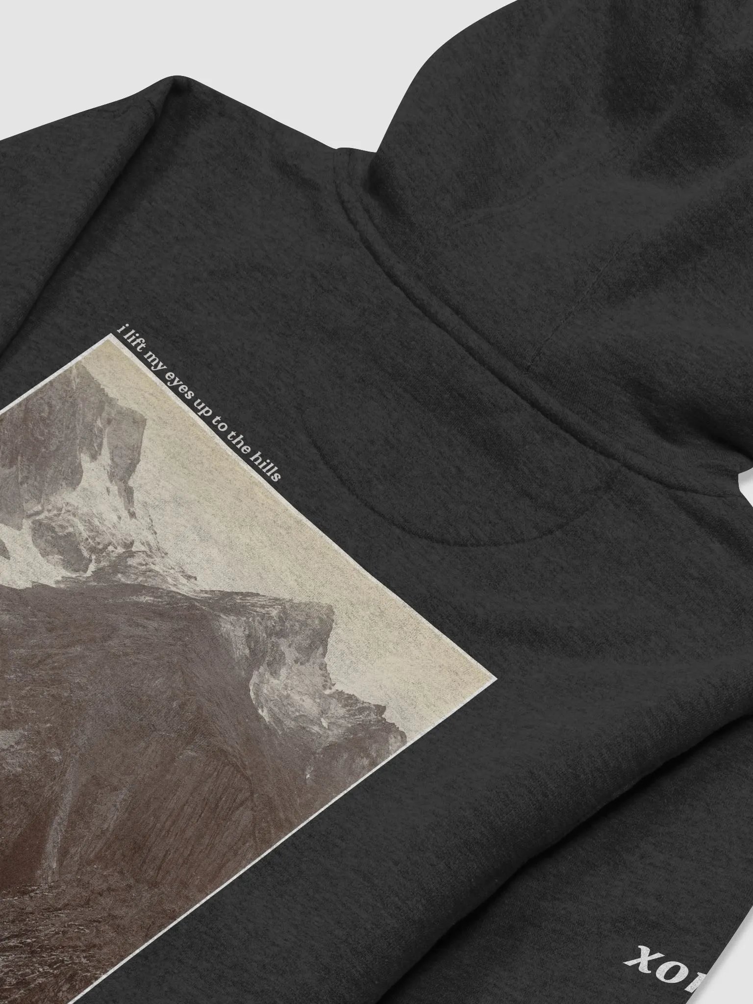PS121 Mountains Hoodie Black (back) product image (4)