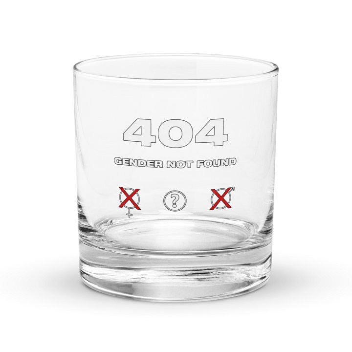 404 Gender Not Found Rocks Glass product image (1)