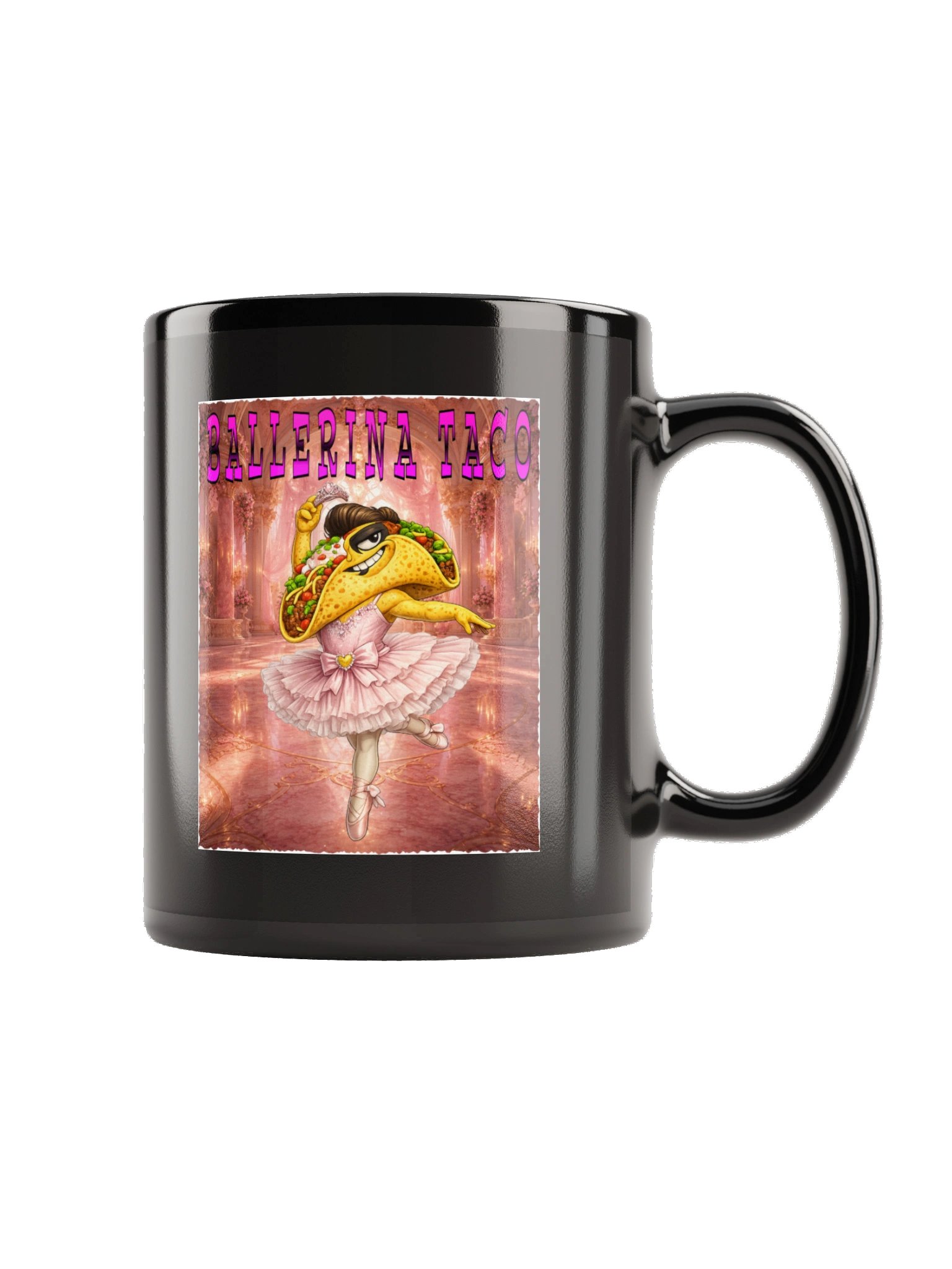 Ballerina Taco Black Mug product image (5)