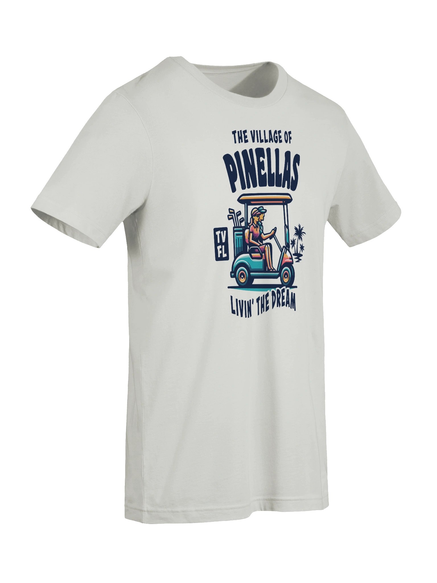 The Village of Pinellas TV FL Golf Cart Design T-Shirt product image (79)