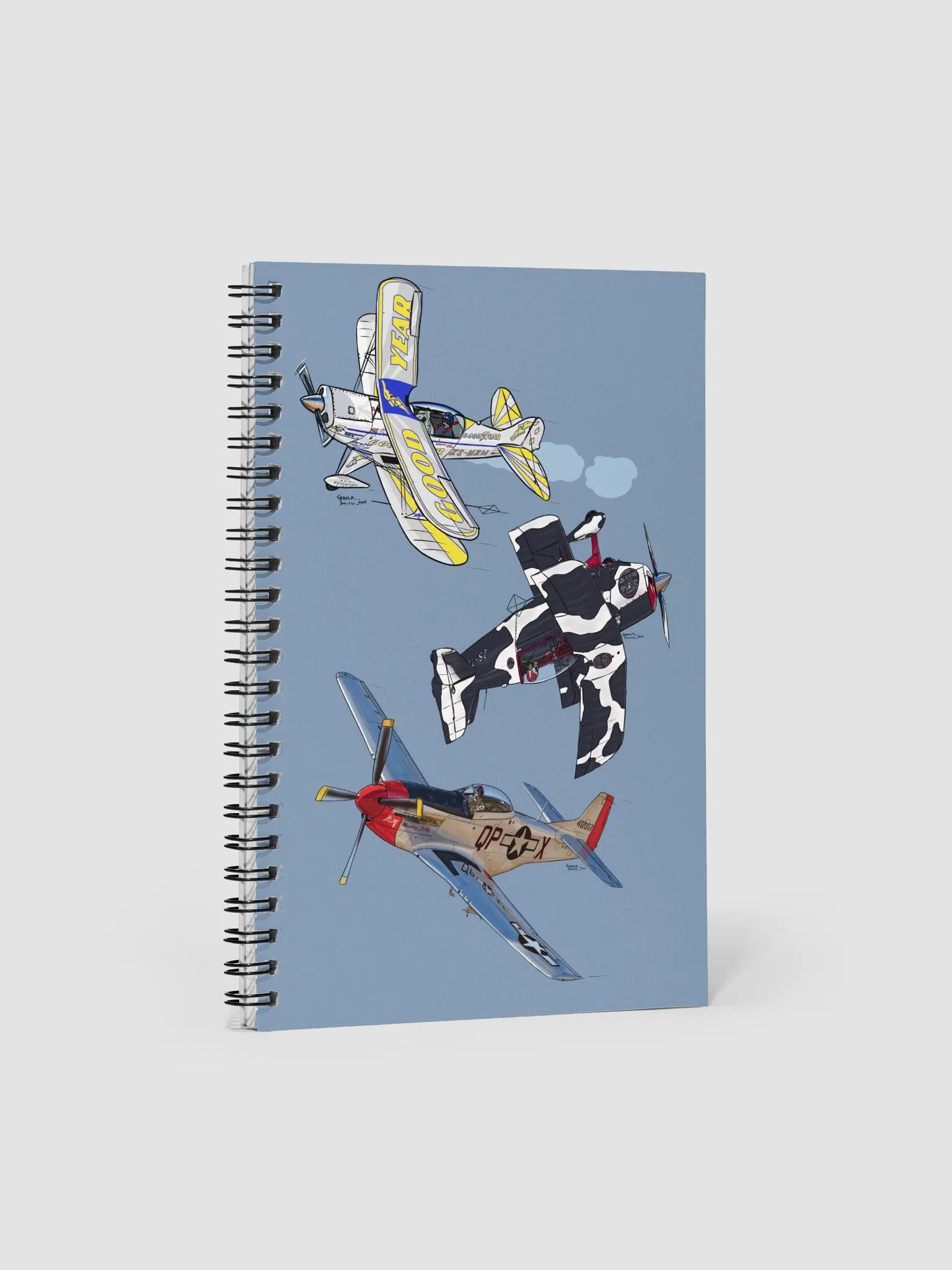 Skyward Spirits Collection Notebook 3 Perfect Gift for Pilots & Enthusiasts Sketching Doodling Journals product image (1)