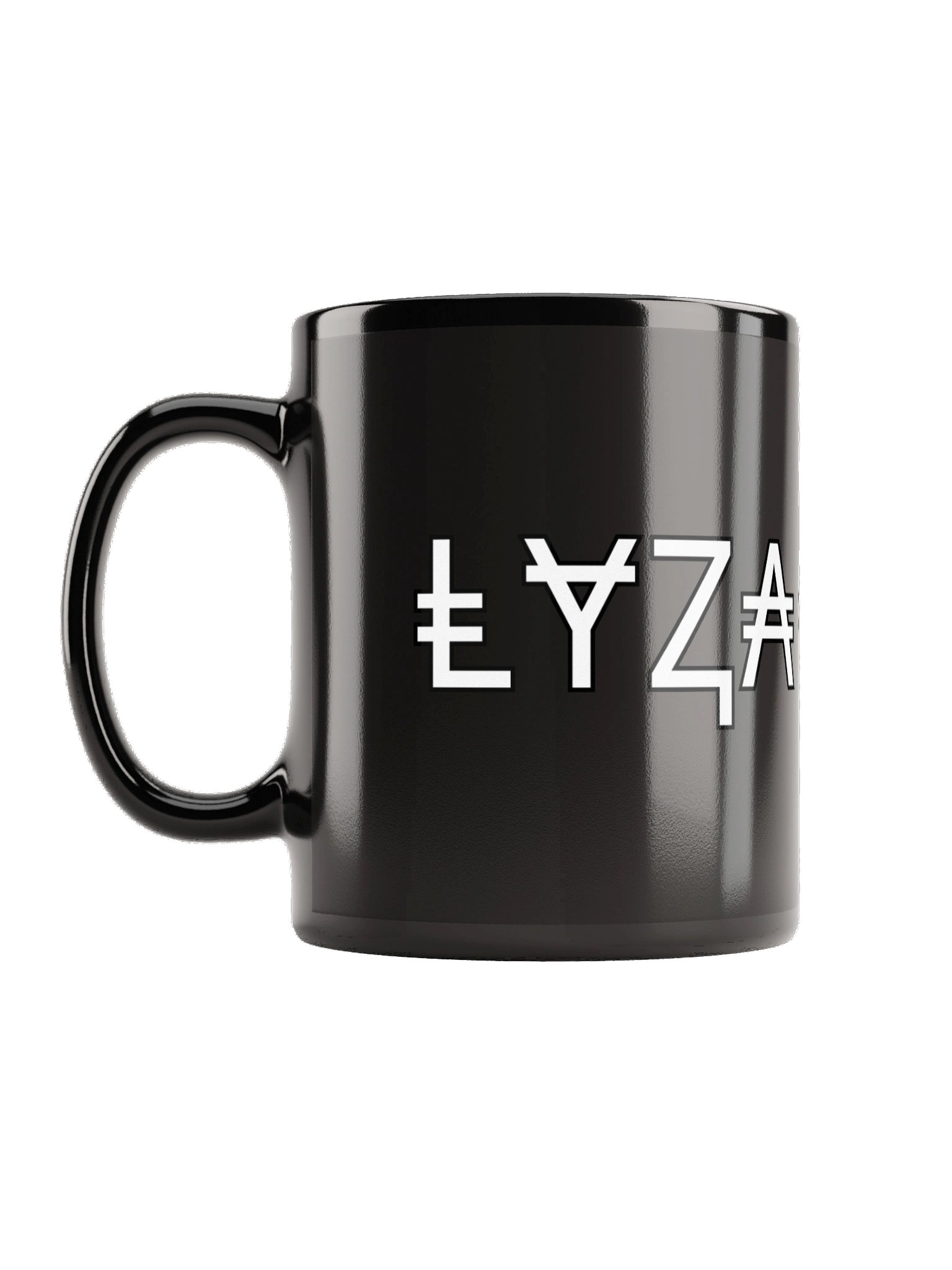 LH Glitch Black Glossy Mug product image (1)