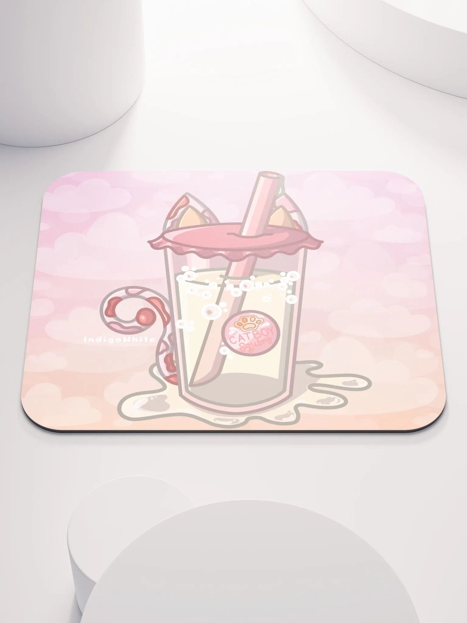 Catboy Squirt Boba Mousepad product image (1)
