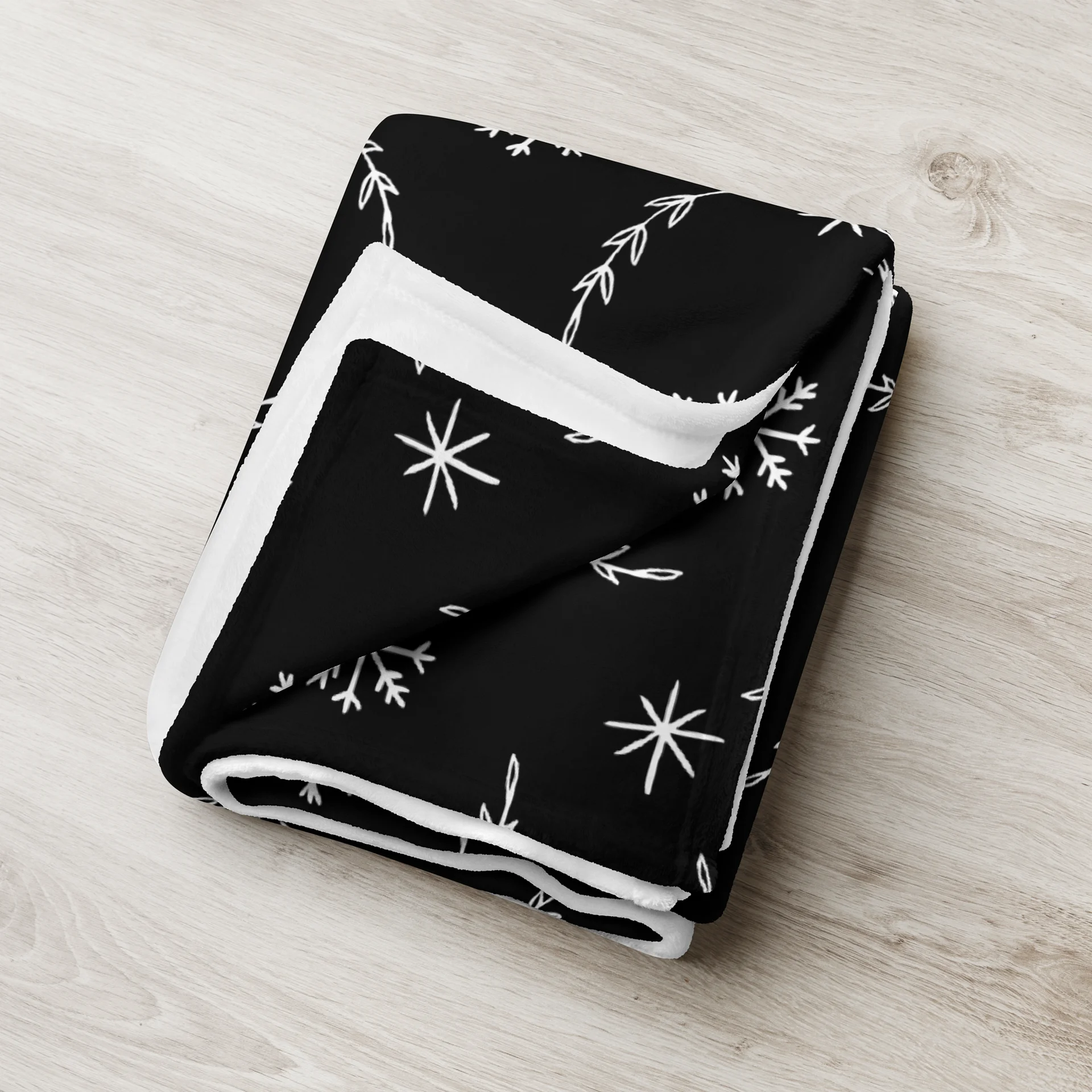 Botanical Snowfall Pattern Throw Blanket product image (2)