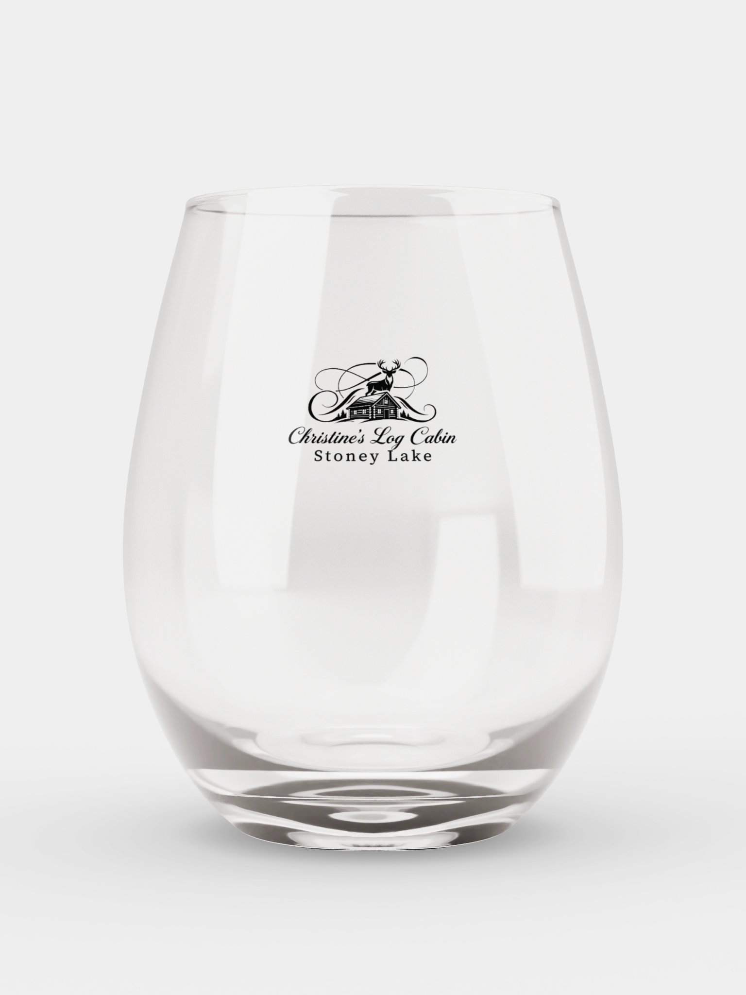 Rustic Charm Stemless Wine Glass | Christine's Log Cabin on Stoney Lake product image (1)