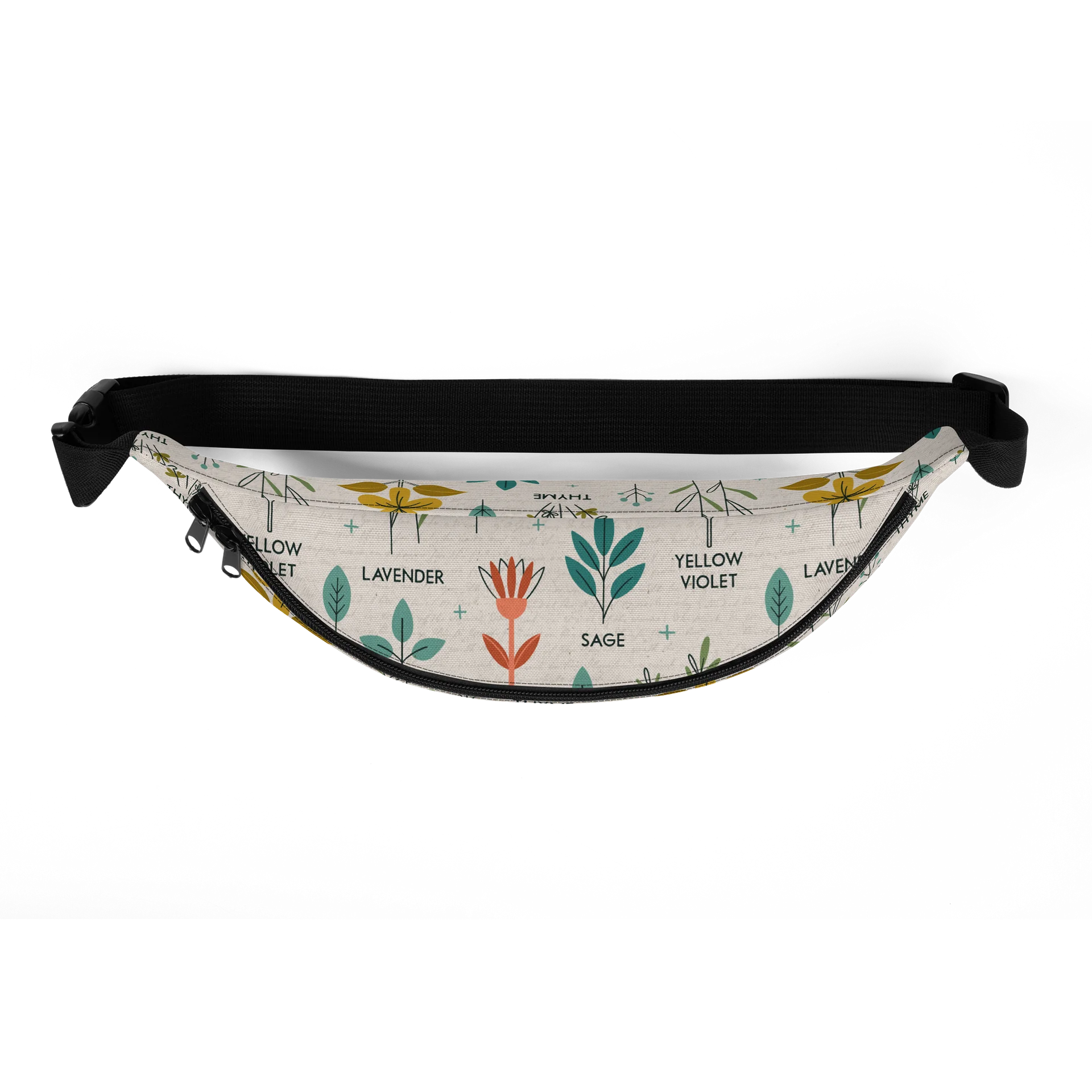 Retro Herbarium Botanicals Canvas Fanny Pack product image (5)