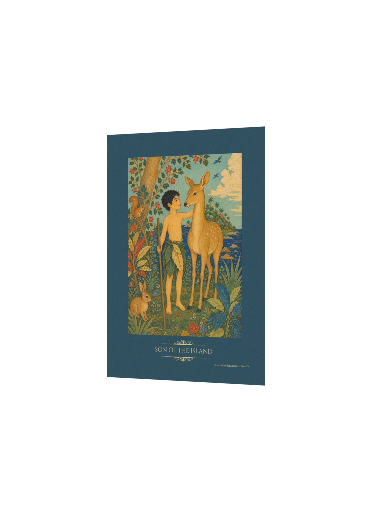 Son of the Island — Miniature Art Print (Child and Gazelle) product image (13)