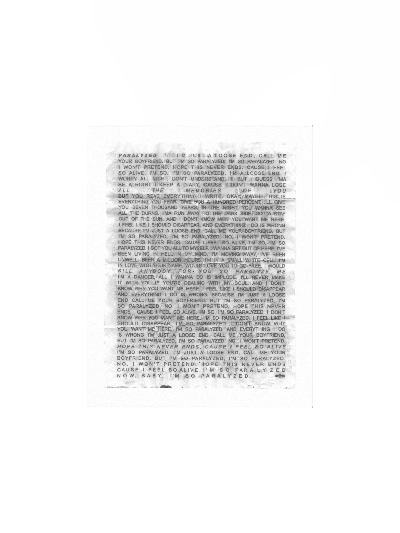 PARALYZED XEROX POSTER product image (2)
