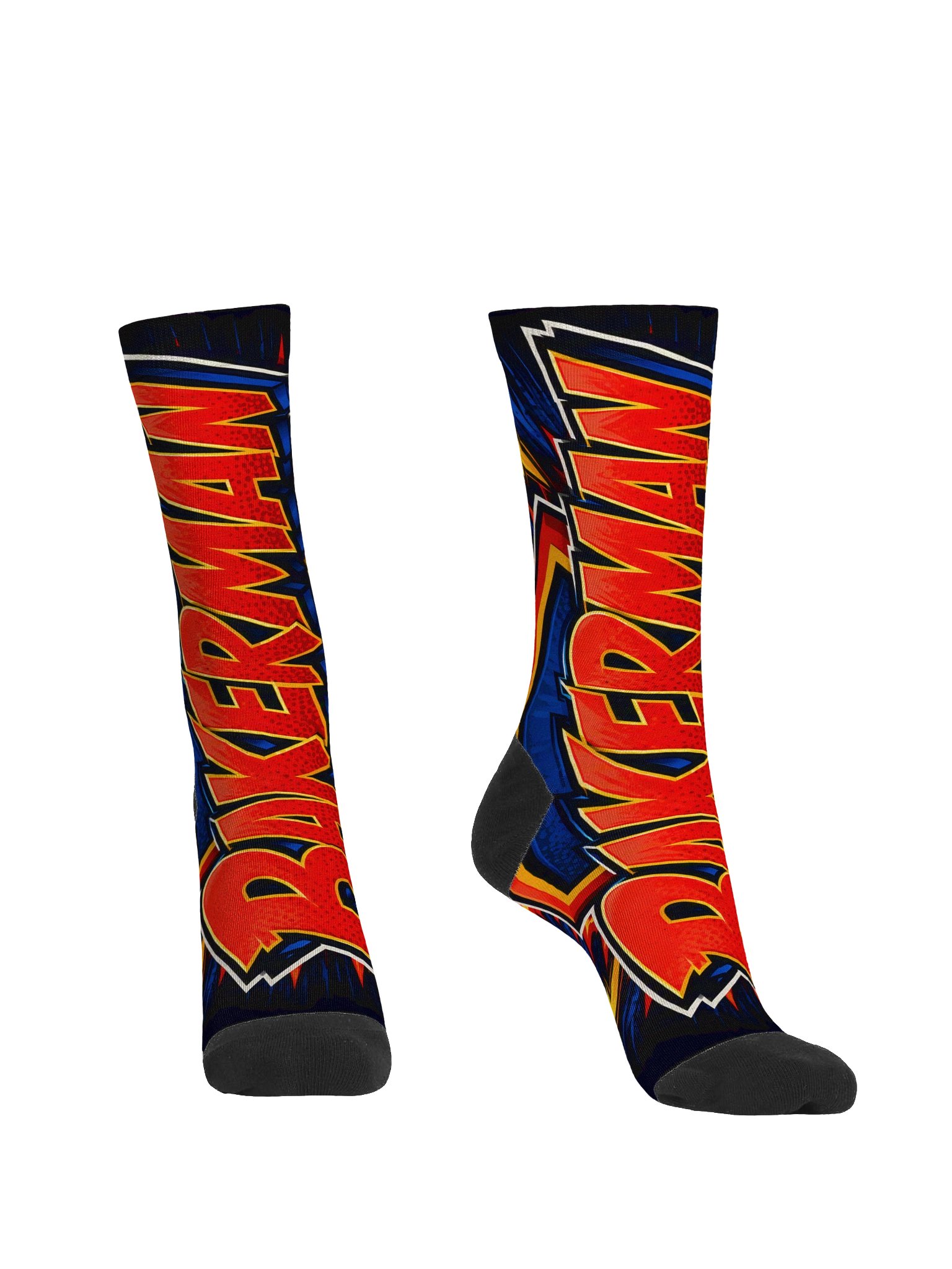 Premium Sustainable Crew Socks BakerMan design by D-ROC product image (2)