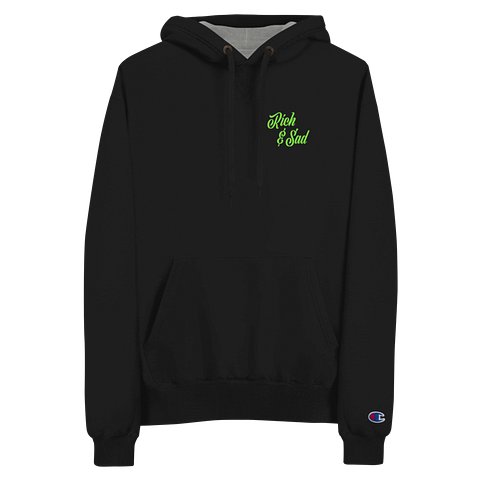 Rich & Sad Champion Hoodie - Black product image (1)