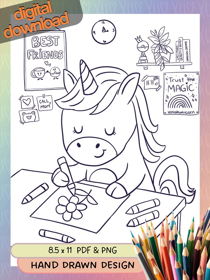 Unicorn Doodles product image (1)