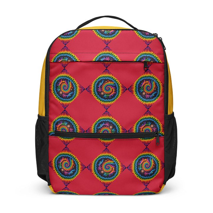 Rainbow Spiral Grid Utility Backpack product image (1)