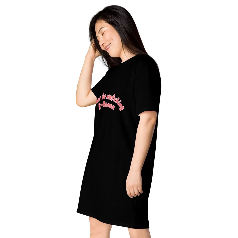 rather be watching kdrama cozy shirt dress product image (11)