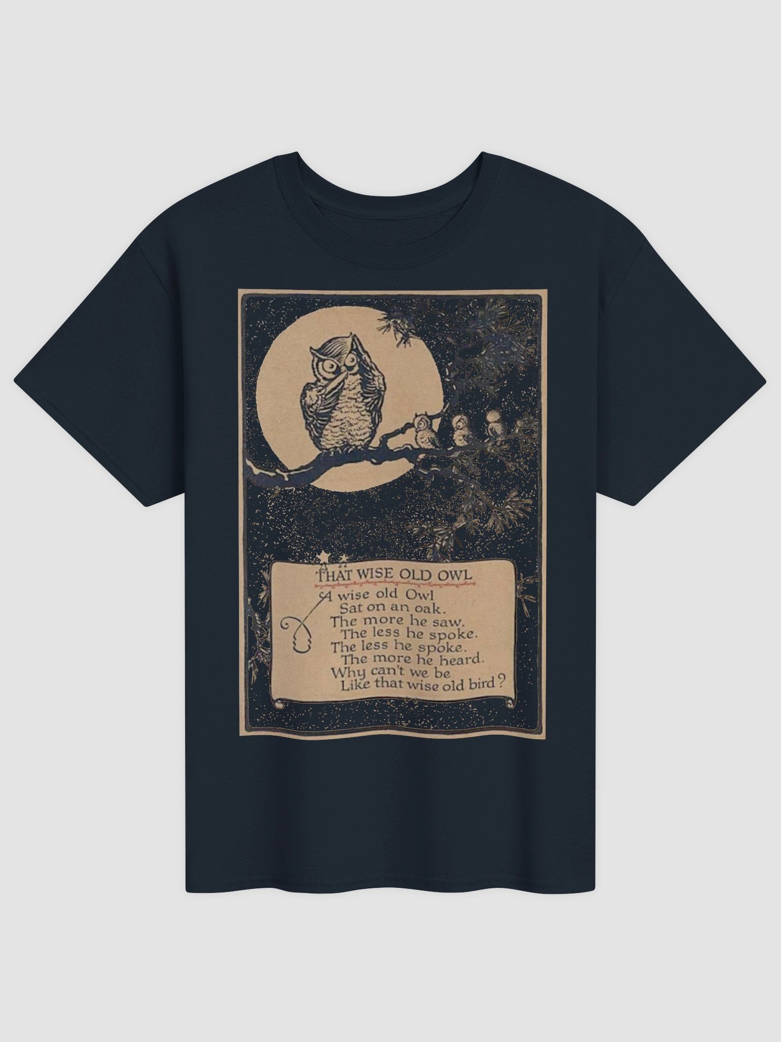 WISE OLD OWL Poem Unisex Cotton Heavyweight T-Shirt product image (41)