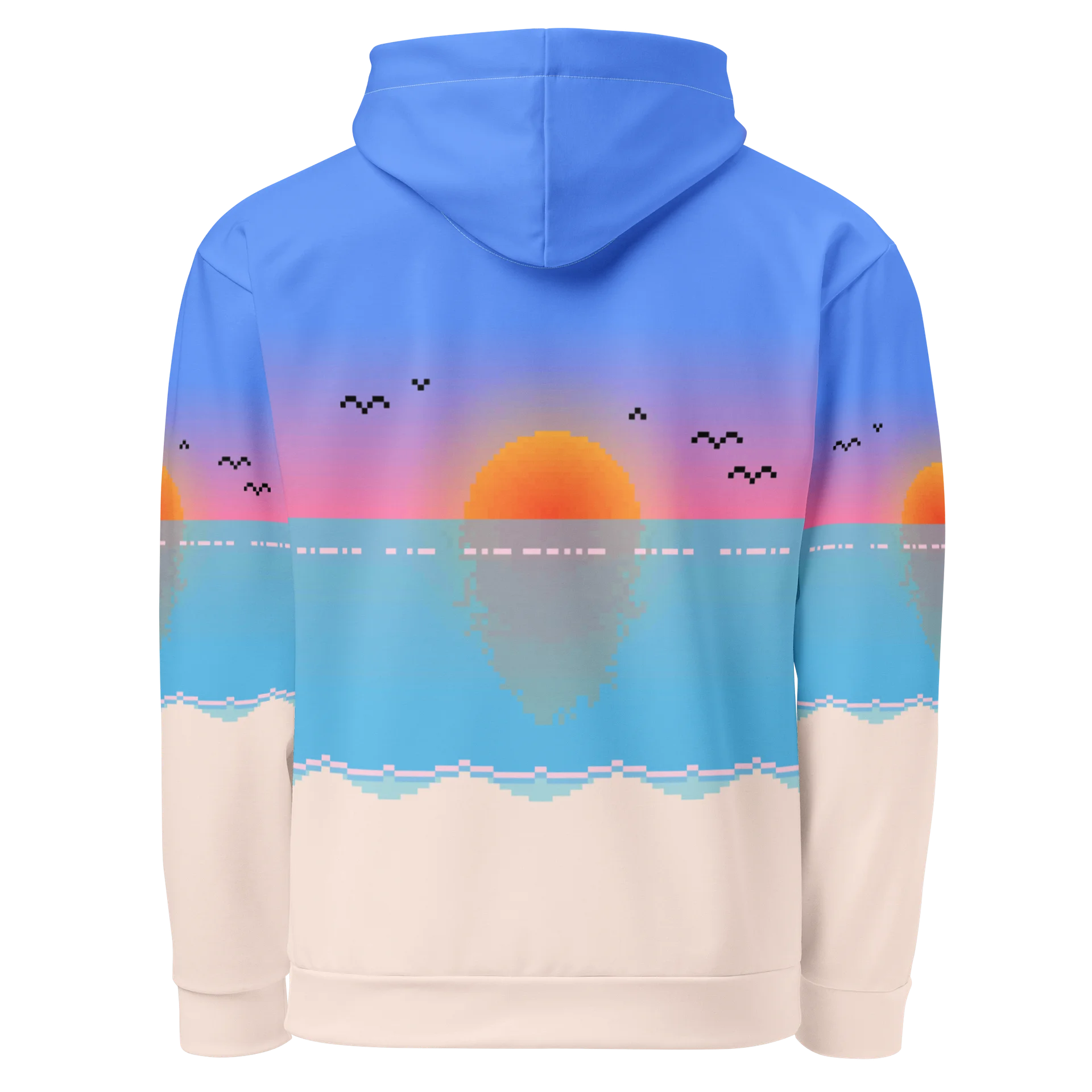Sunset on the Beach with Gulls Hoodie product image (3)