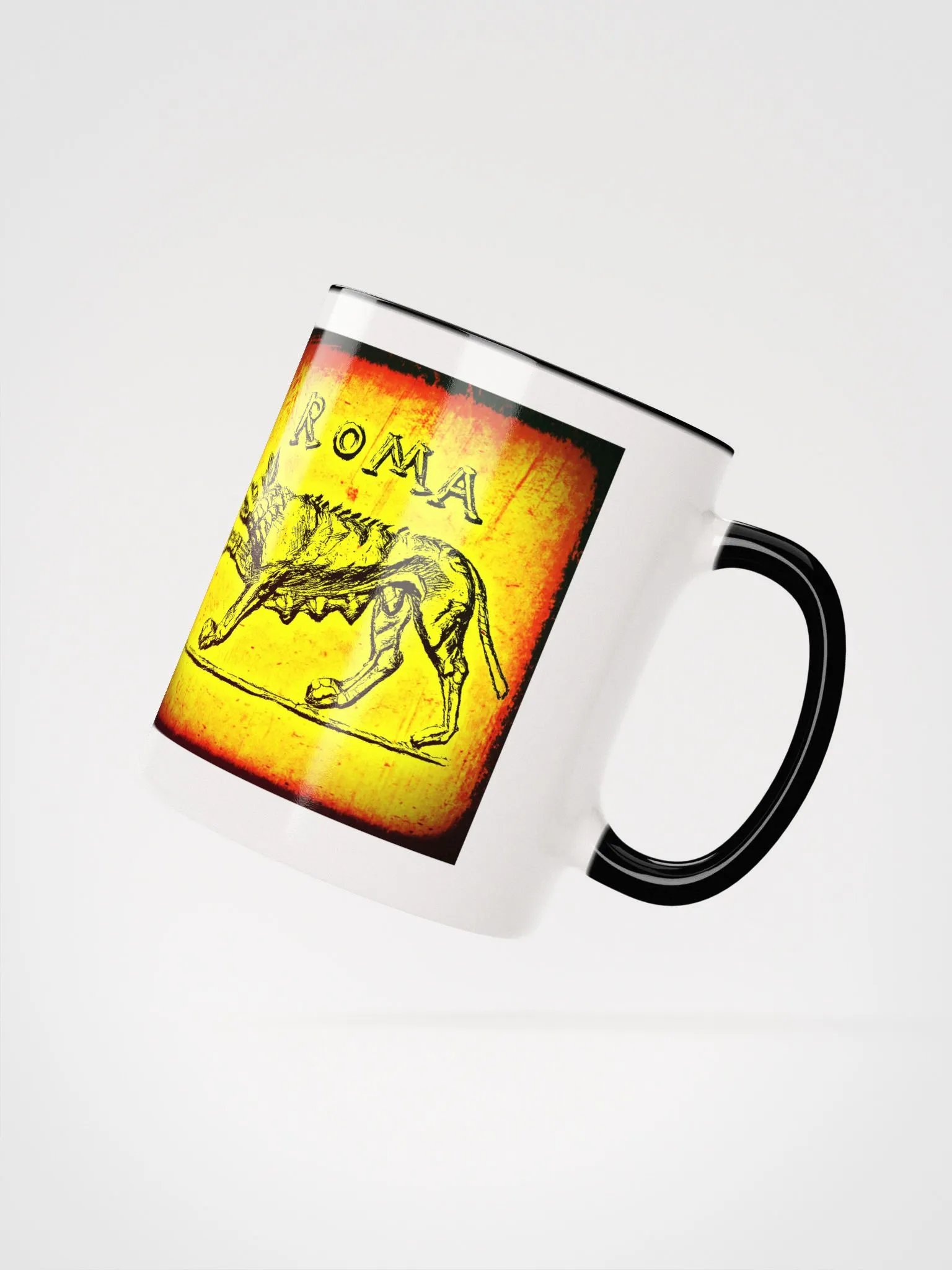 Roman She-Wolf Raising Forepaw and Horse Head Authentic Roman Art 3rd- 1st Centuries BC, Coffee & Tea Mug product image (3)