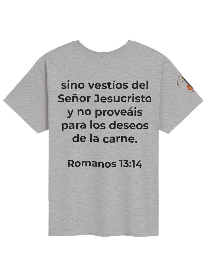 Romanos 13:14 "Vestíos de Cristo" Camisa con Escritura product image (1)