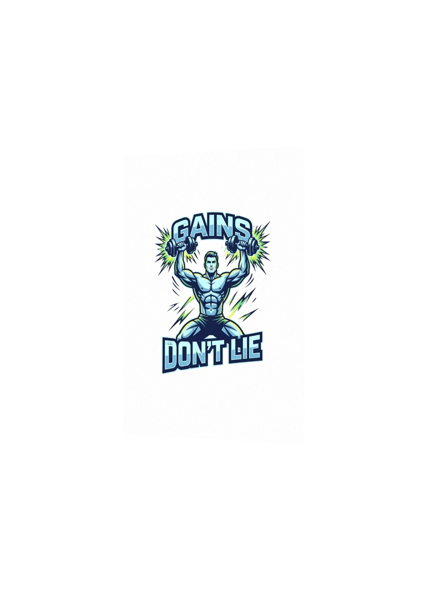 GAINS DON'T LIE Motivational Gym Poster | Fitness Wall Art & Home Gym Decor product image (2)