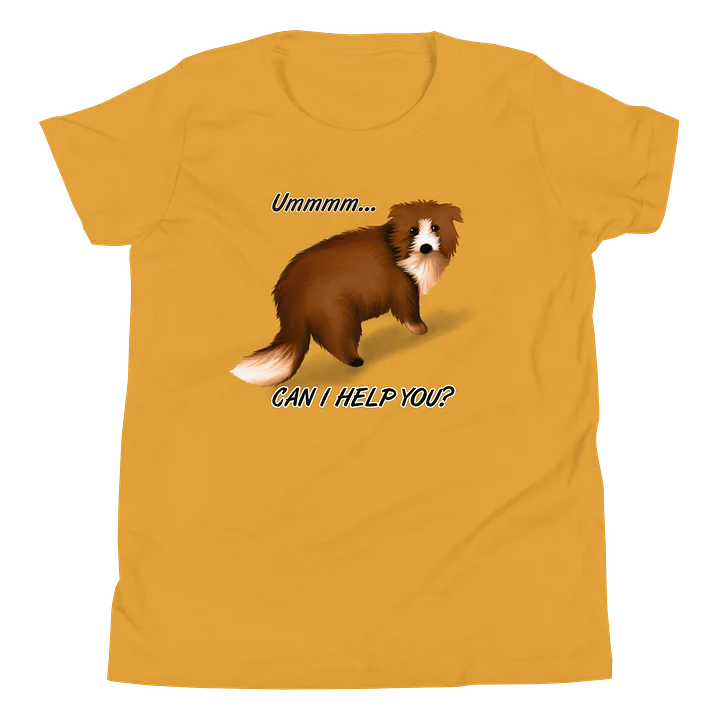 Dog "Ummm... Can I Help You?" T-Shirt. Youth Short Sleeve T-Shirt - Bella+Canvas product image (1)