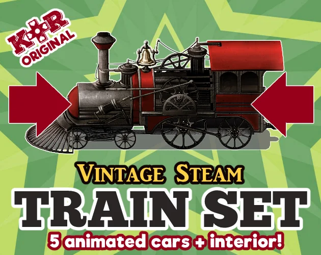 KR Vintage Steam Train Tileset for RPGs product image (1)