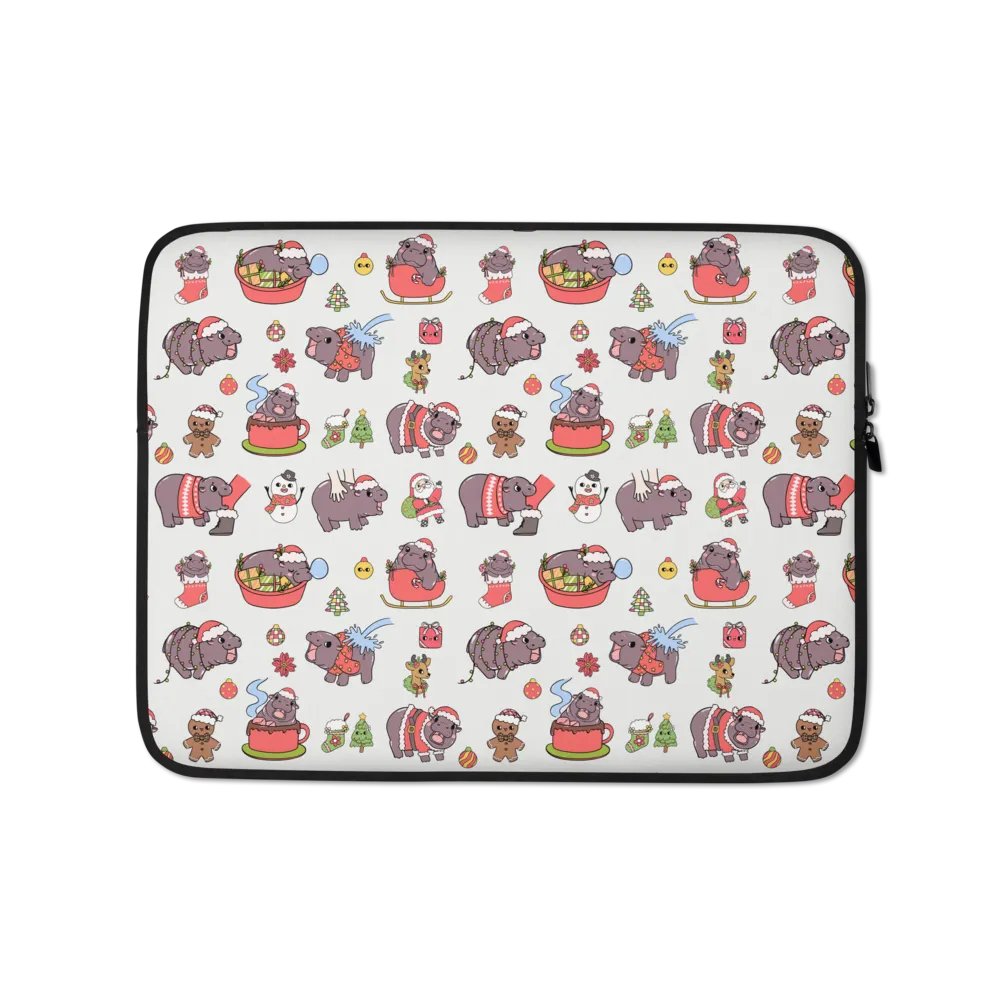 Festive Capybara Laptop Sleeve product image (1)