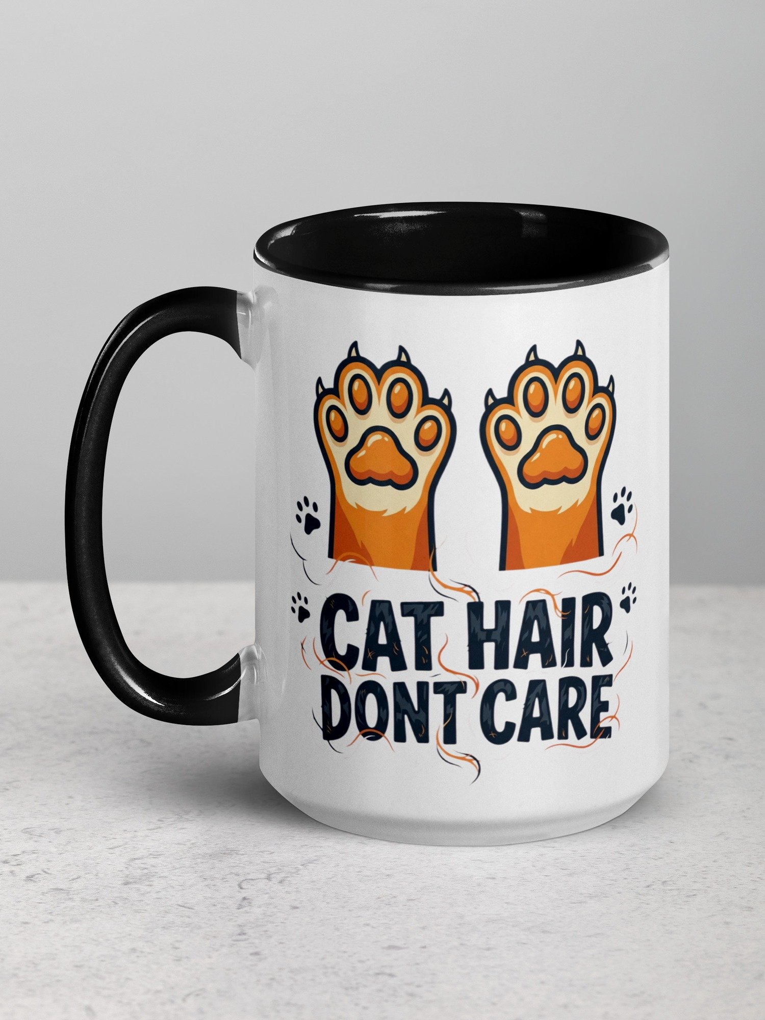 Cat Hair Don't Care Coffee Mug product image (1)