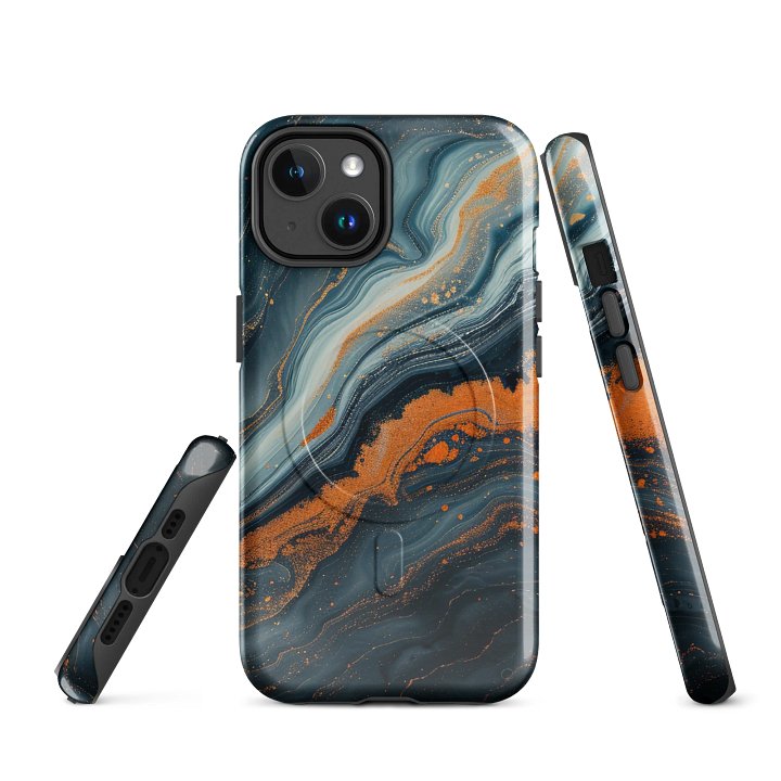 Marble Swirl Tough Magnetic MagSafe® iPhone® 14, 15, 16, 17, Pro, Pro Max, Plus Cases. product image (1)