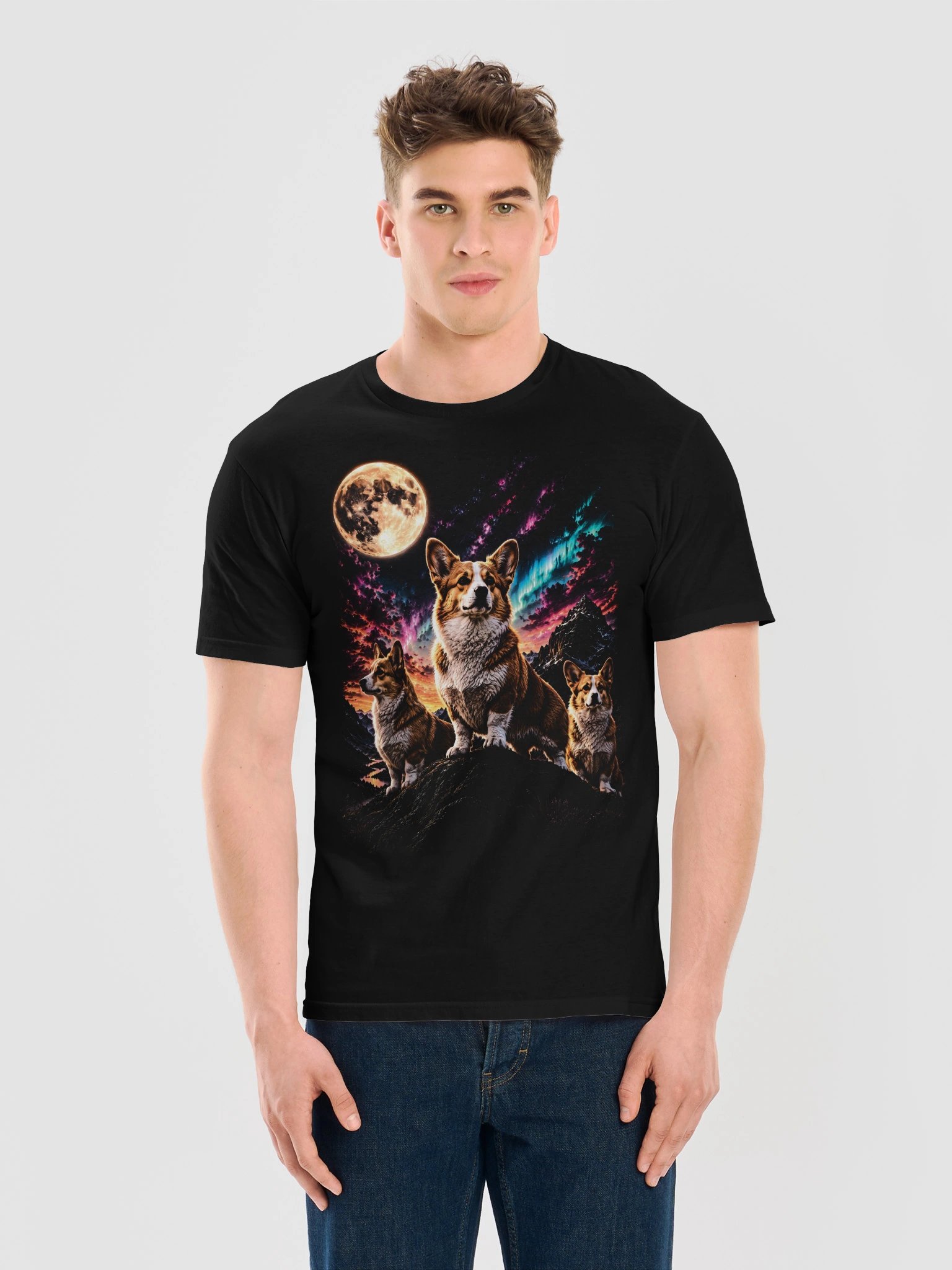 Corgi Howling Moon Tshirt | Unexpected Legends Shirt product image (6)