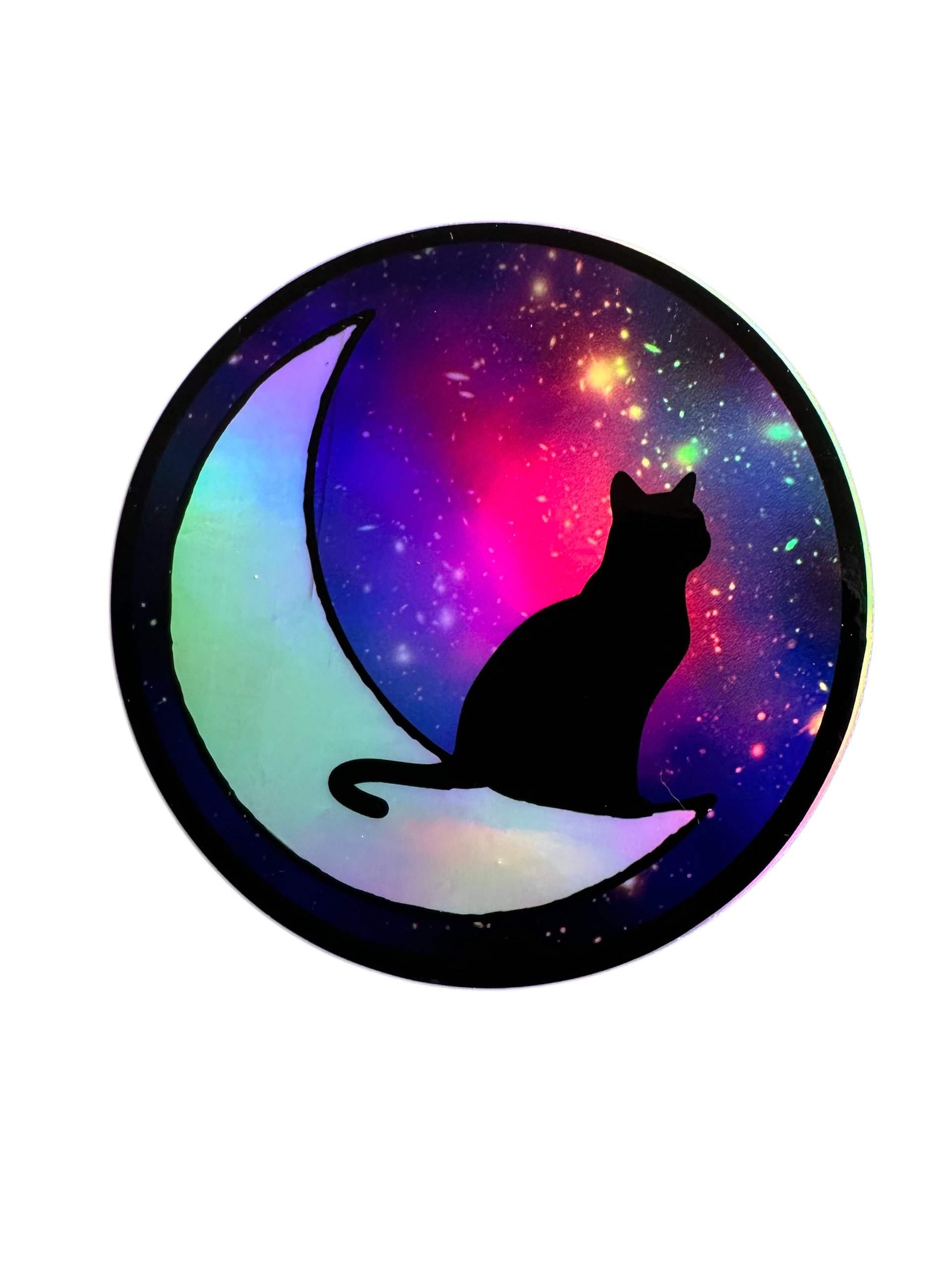Kitty Moon holographic sticker product image (1)