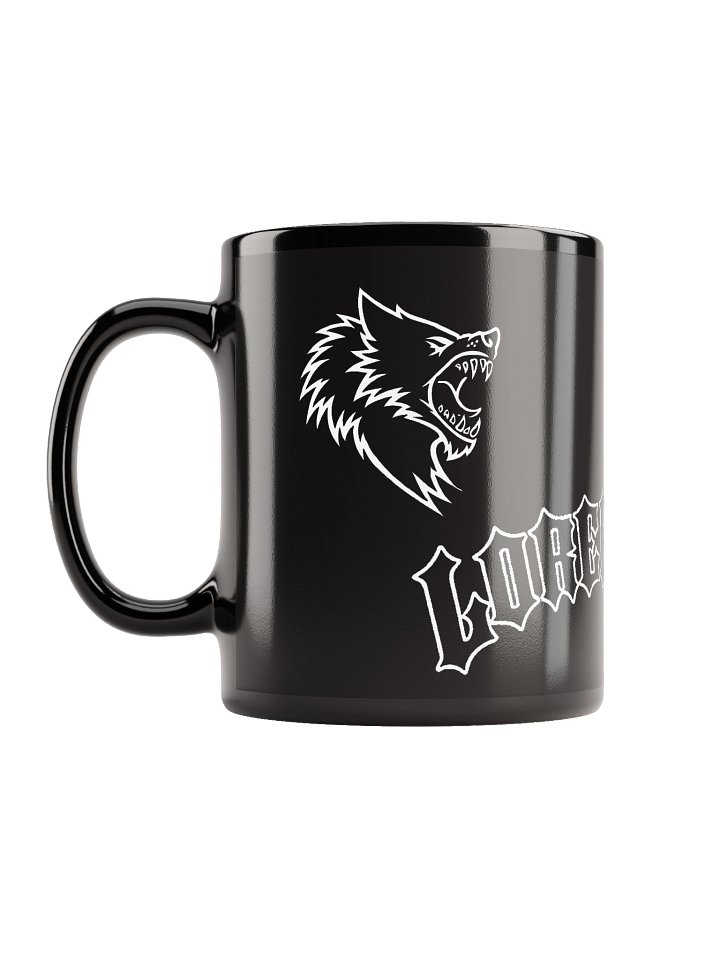 TWO WOLVES BLACK CERAMIC MUG product image (1)