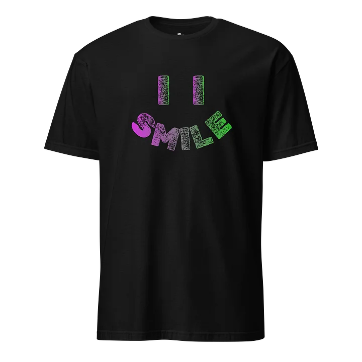 NEON MAGENTA GREEN SPECKLED SMILE TEE product image (1)