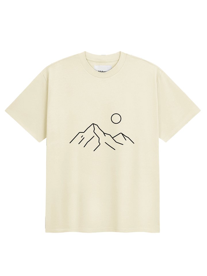 Minimal Mountain Graphic T-Shirt – Cream product image (1)