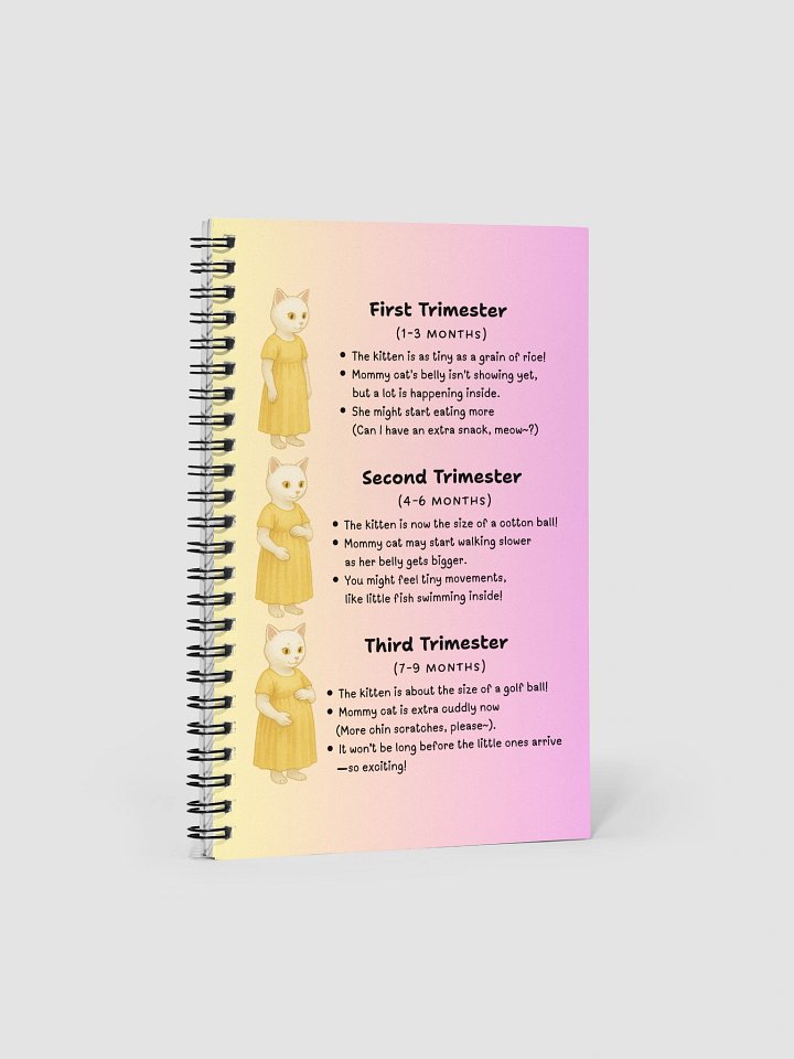 Pregnant Cat Trimester Notebook product image (1)