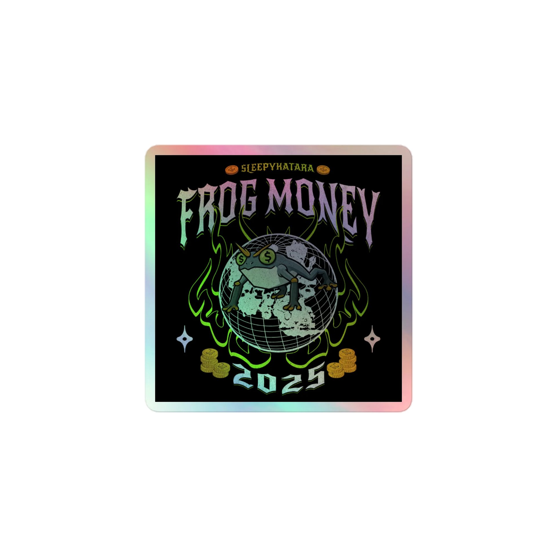 FROGMONEY2025 Holographic Sticker product image (1)