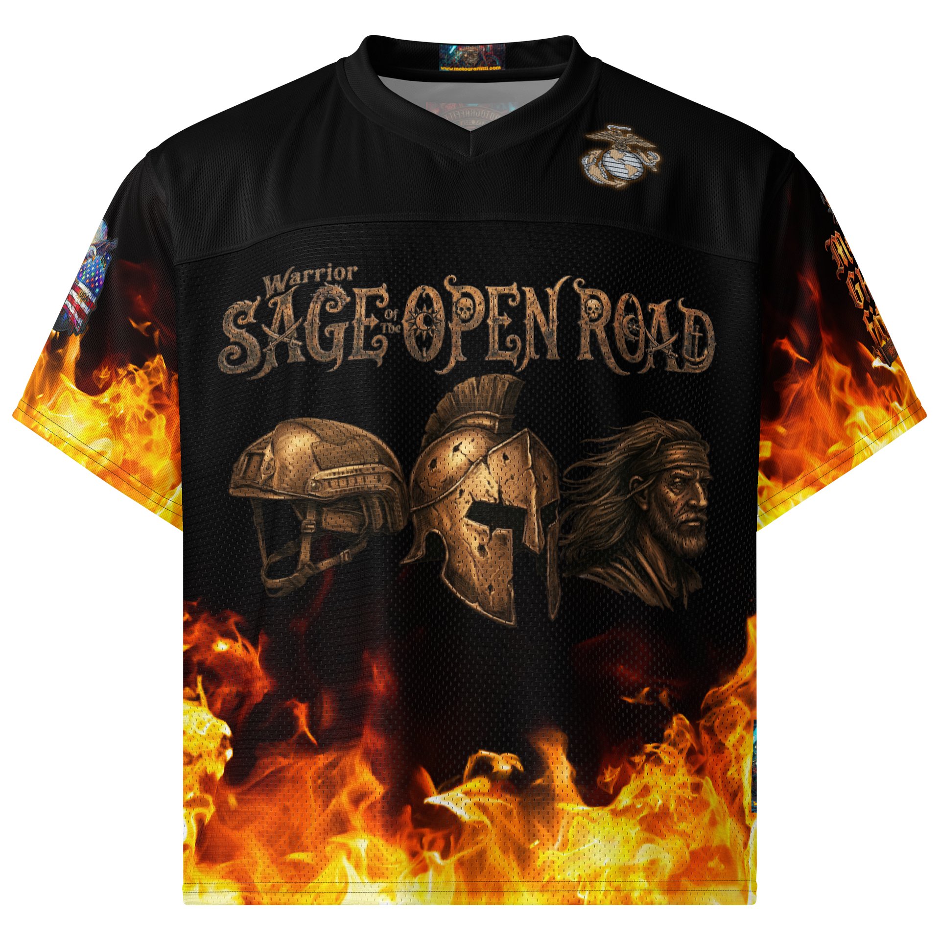 MötoGraffitti Warrior Sage Marine Corp Football Jersey product image (1)