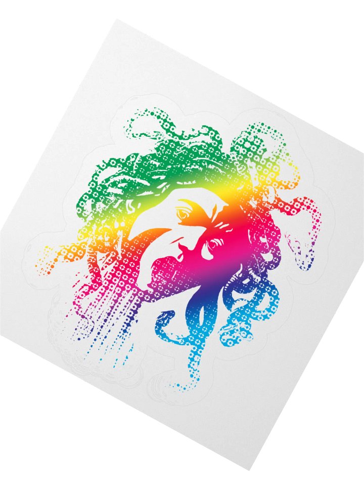 Sticker - Rainbow Medusa (transparent background) product image (2)