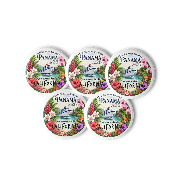 Felices Para Siempre Panamá 2026 Tropical Floral Convention Pin Set – Con Amor Desde California product image (1)