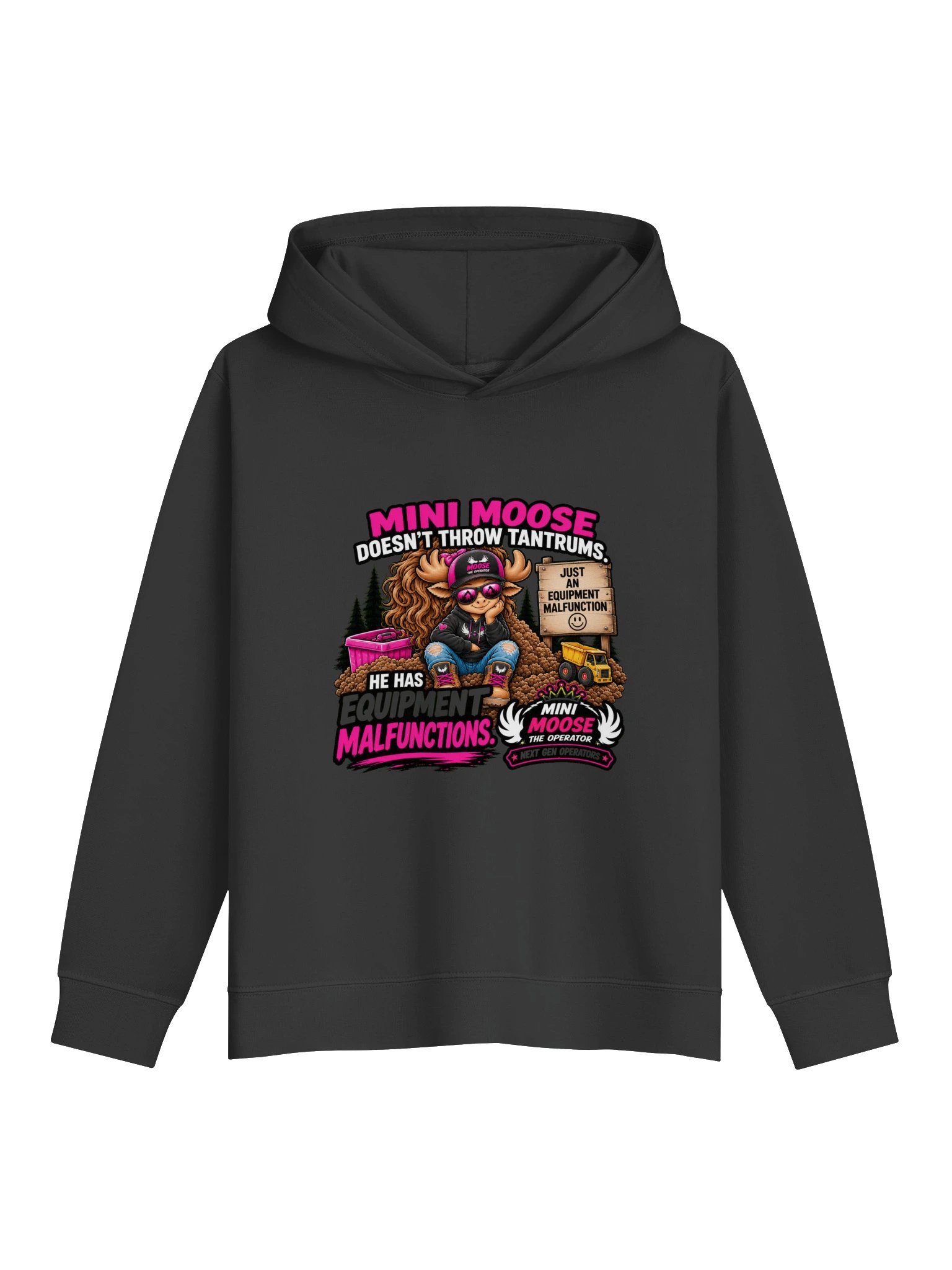 Mini Moose Equipment Malfunctions Girls Kids Hoodie product image (1)