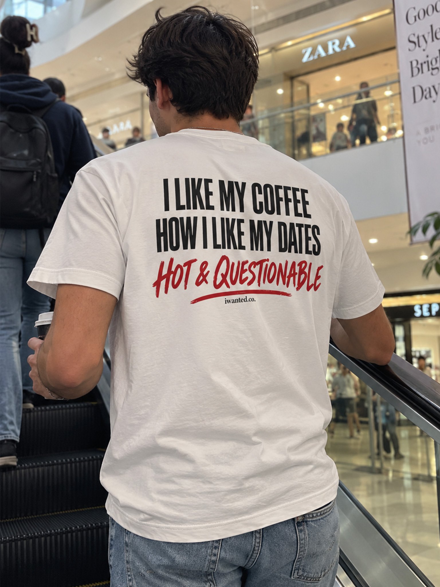I Like My Coffee Hot & Questionable T-Shirt product image (1)